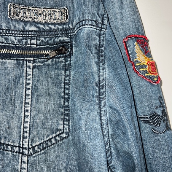 Hama Denium Co. Y2K Vintage Premium Collection Distressed Denim Jacket Size XL - Picture 4 of 8